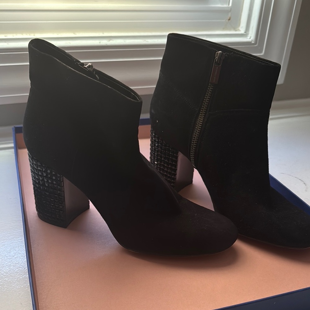 Michael Kors Jeweled Heel Black Ankle Boots